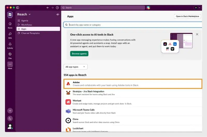 Adobe, Creative Cloud ve Acrobat araçlarını Slackbot’a bağlayan Adobe for Slack entegrasyonunu kullanıma su…